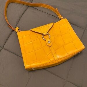 Dooney and Bourke Yellow Croc purse